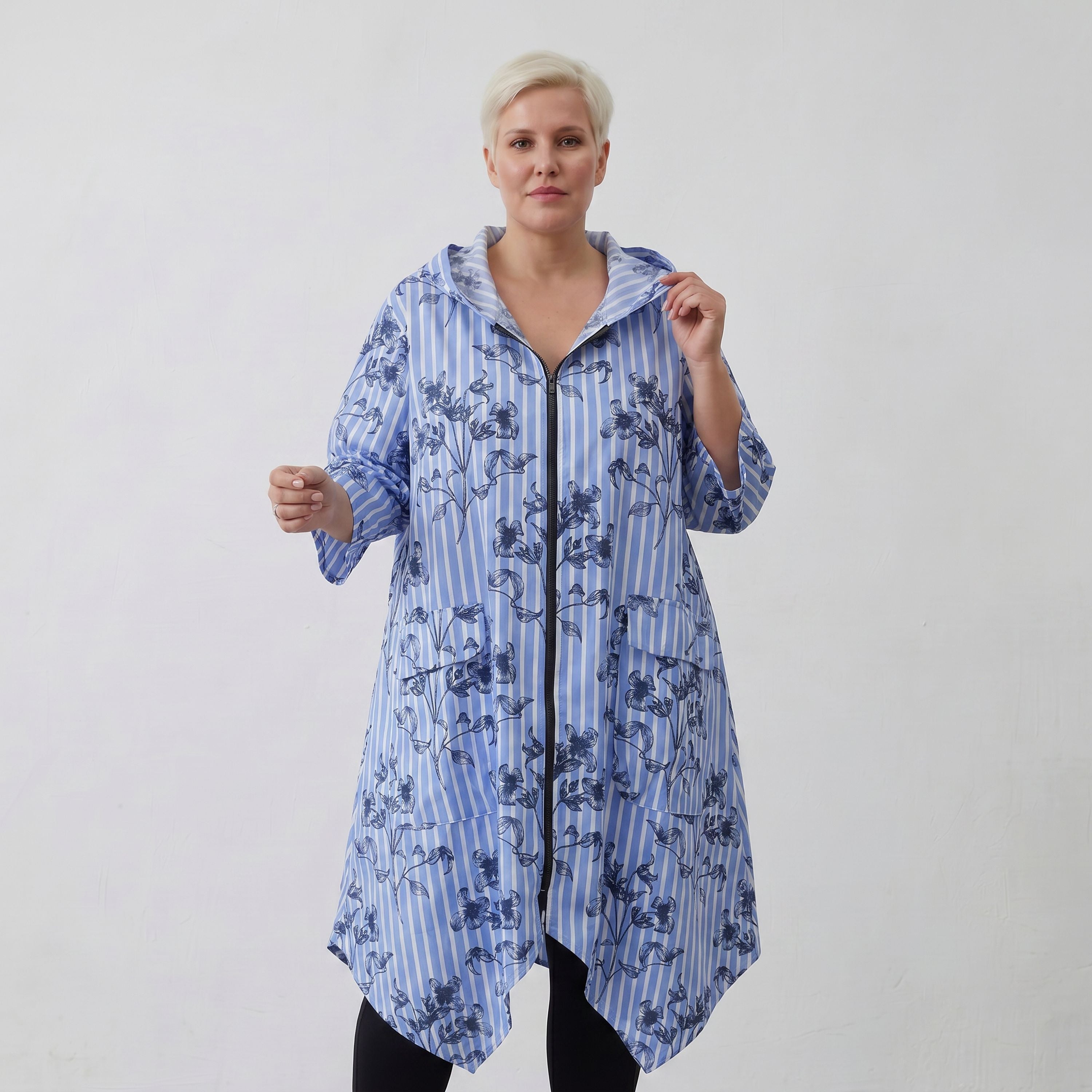 AKH Fashion Jacke 7227 Nehi, Blau-Weiß-Schwarz