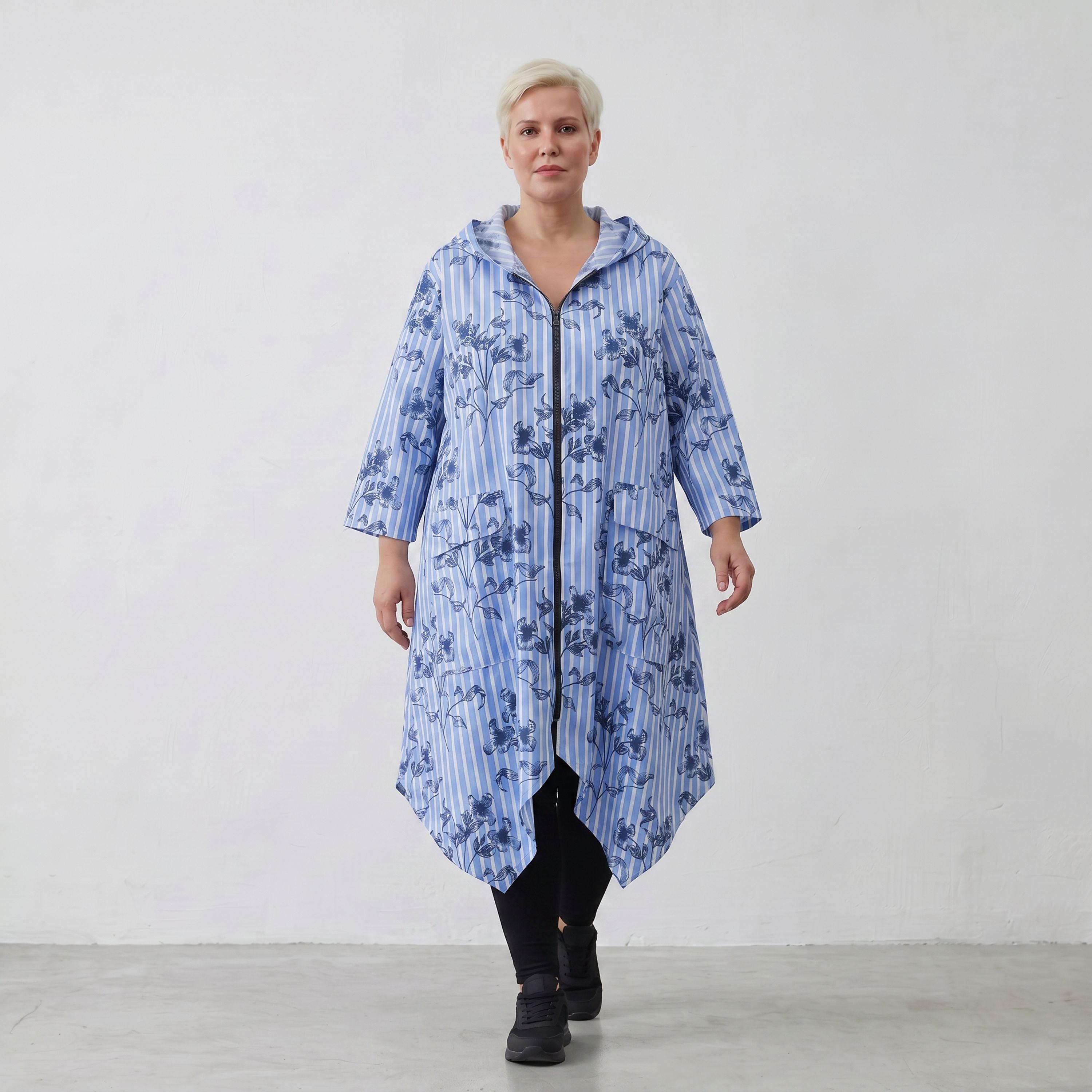 AKH Fashion Jacke 7227 Nehi, Blau-Weiß-Schwarz