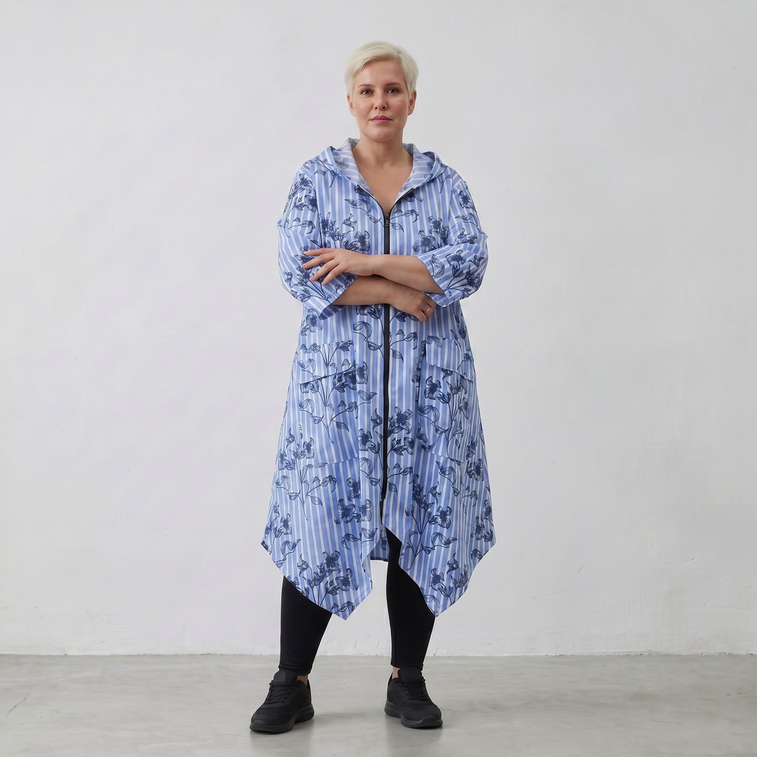 AKH Fashion Jacke 7227 Nehi, Blau-Weiß-Schwarz
