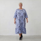 AKH Fashion Kleid 7237 Nehi, Blau-Weiß-Schwarz