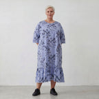 AKH Fashion Kleid 7237 Nehi, Blau-Weiß-Schwarz