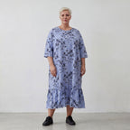 AKH Fashion Kleid 7237 Nehi, Blau-Weiß-Schwarz