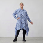AKH Fashion Bluse 7238 Nehi, Blau-Weiß-Schwarz