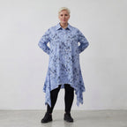 AKH Fashion Bluse 7238 Nehi, Blau-Weiß-Schwarz