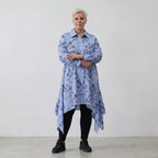 AKH Fashion Bluse 7238 Nehi, Blau-Weiß-Schwarz