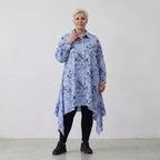 AKH Fashion Bluse 7238 Nehi, Blau-Weiß-Schwarz