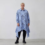 AKH Fashion Bluse 7238 Nehi, Blau-Weiß-Schwarz