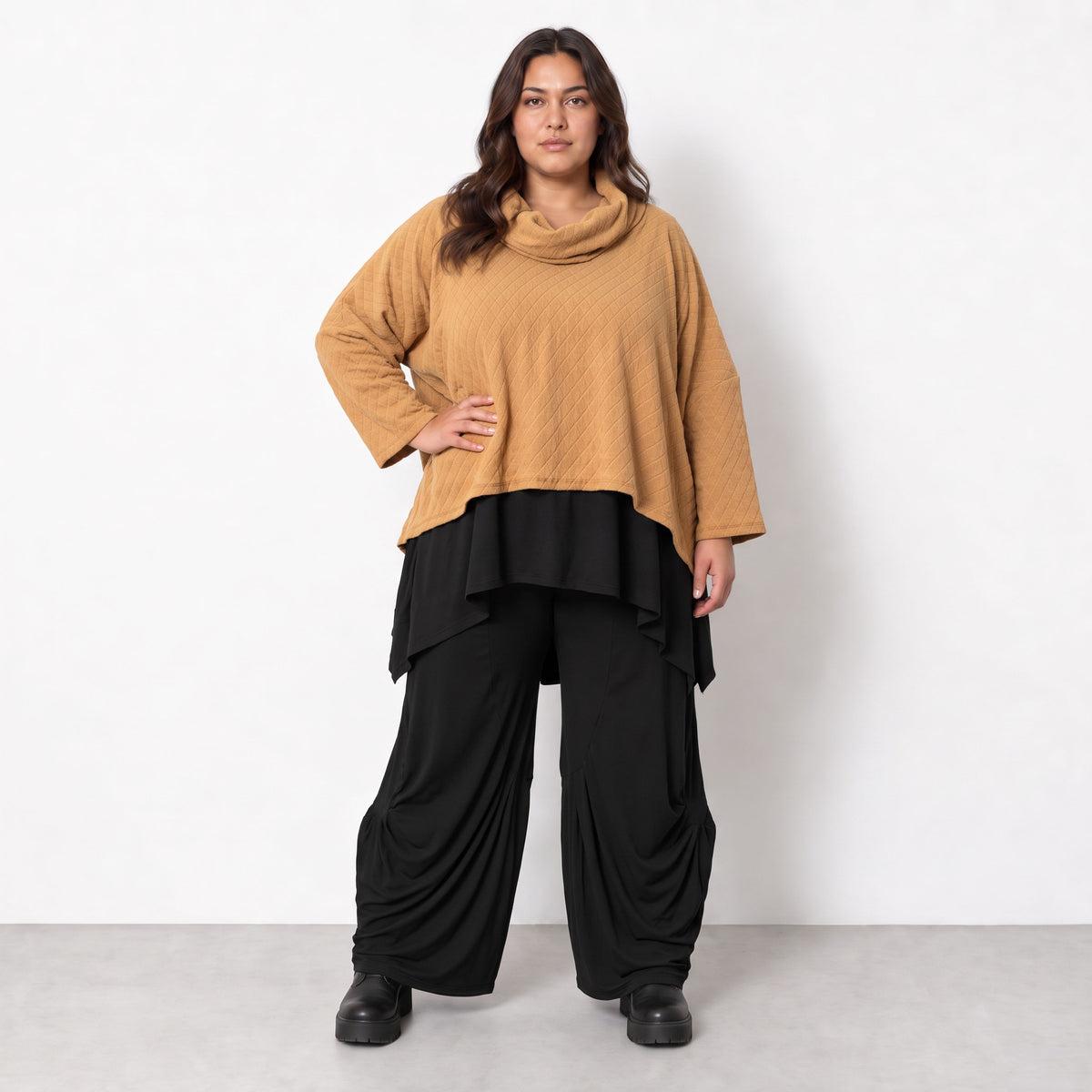 AKH Fashion · T-shirt · Nerva · 3019 · Camel