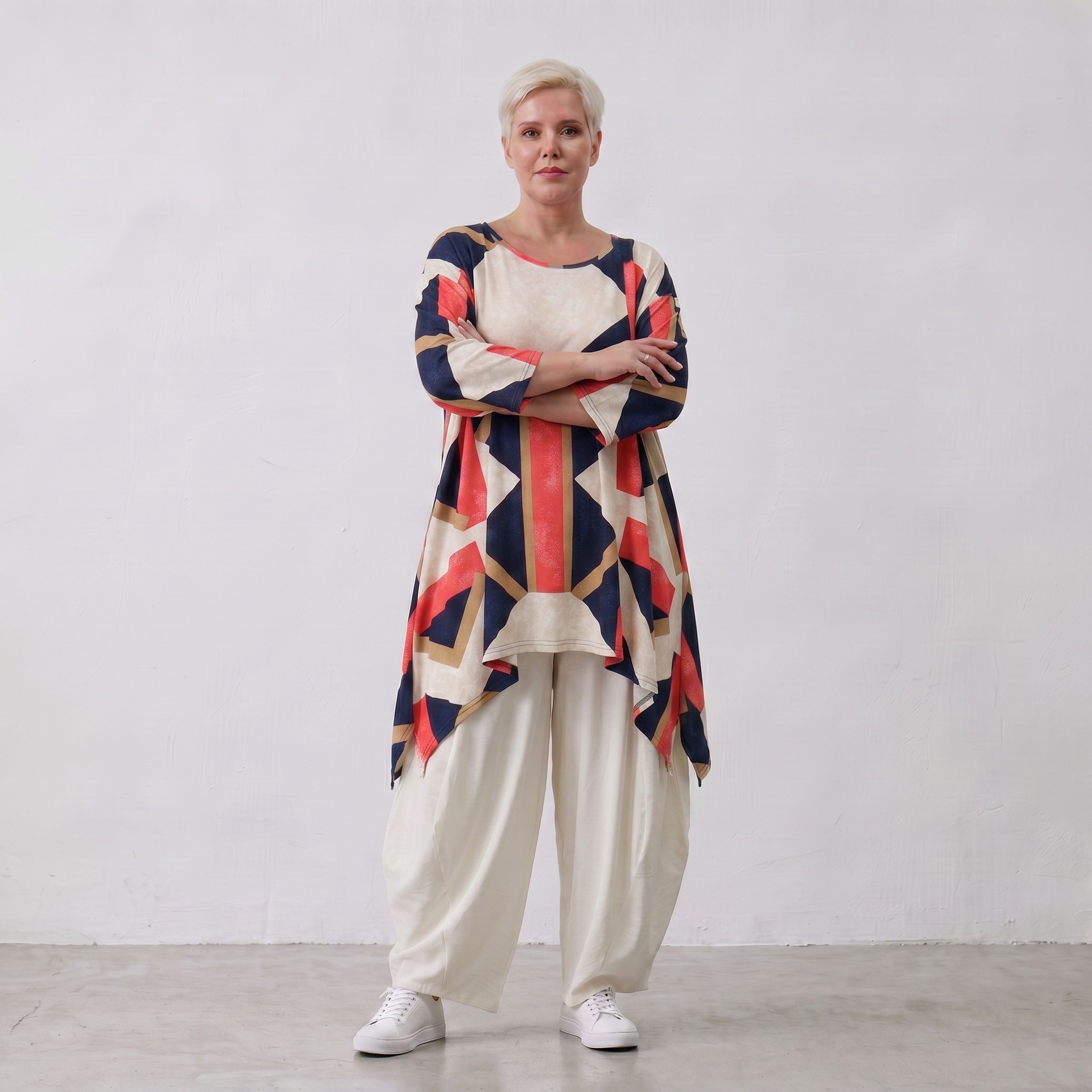 AKH Fashion · Shirt · Nicolle · 1019 · MosaicRed