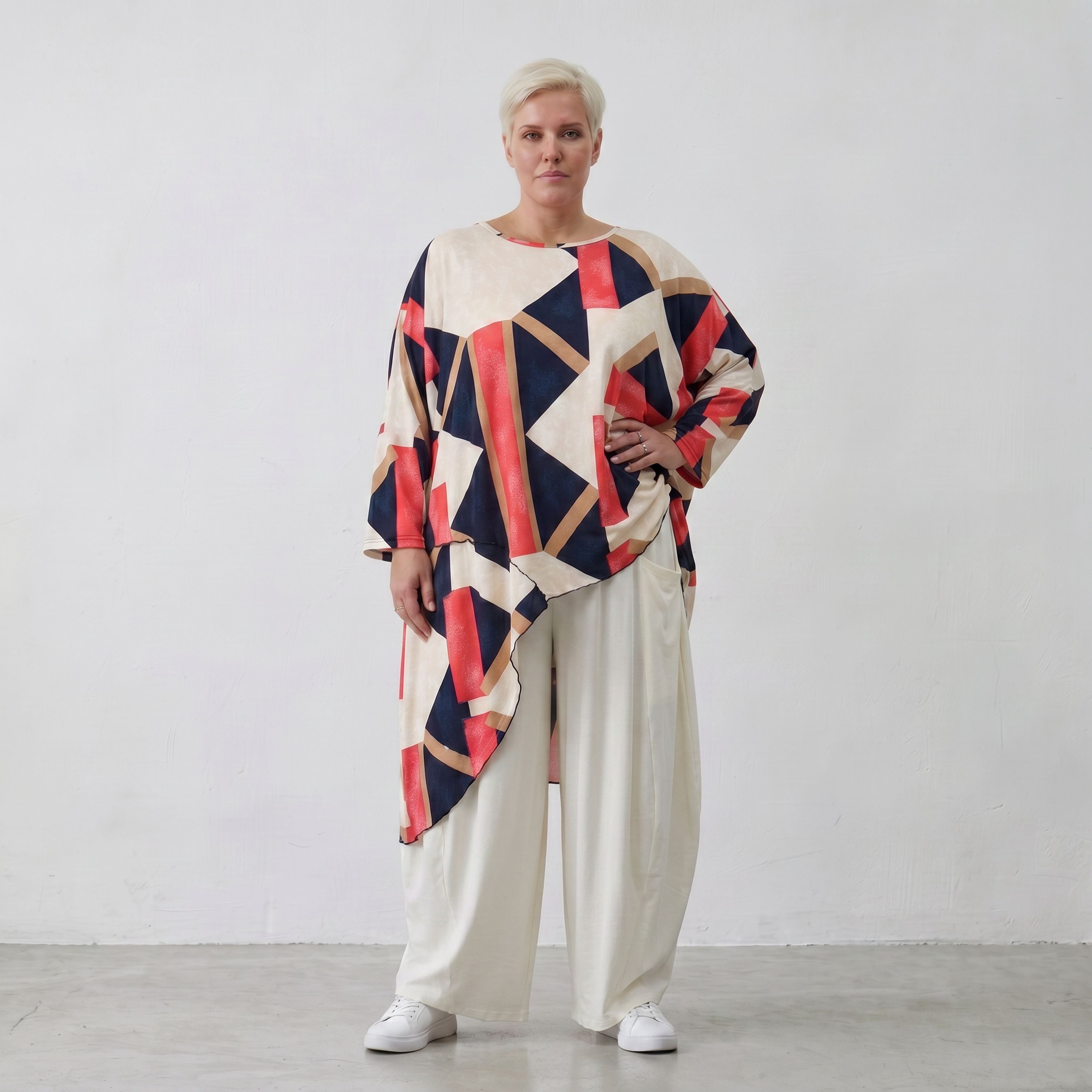 AKH Fashion · Shirt · Nicolle · 7233 · MosaicRed