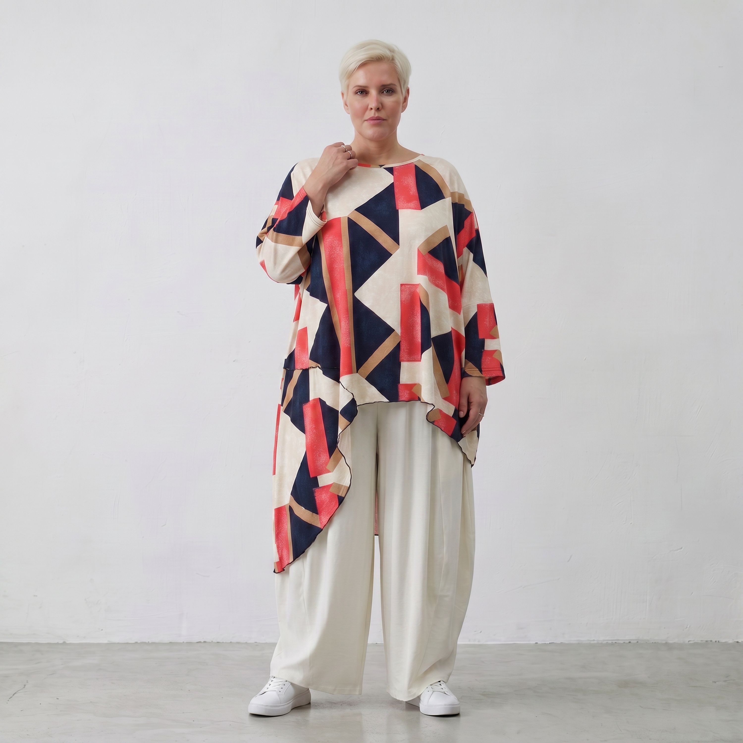 AKH Fashion · Shirt · Nicolle · 7233 · MosaicRed