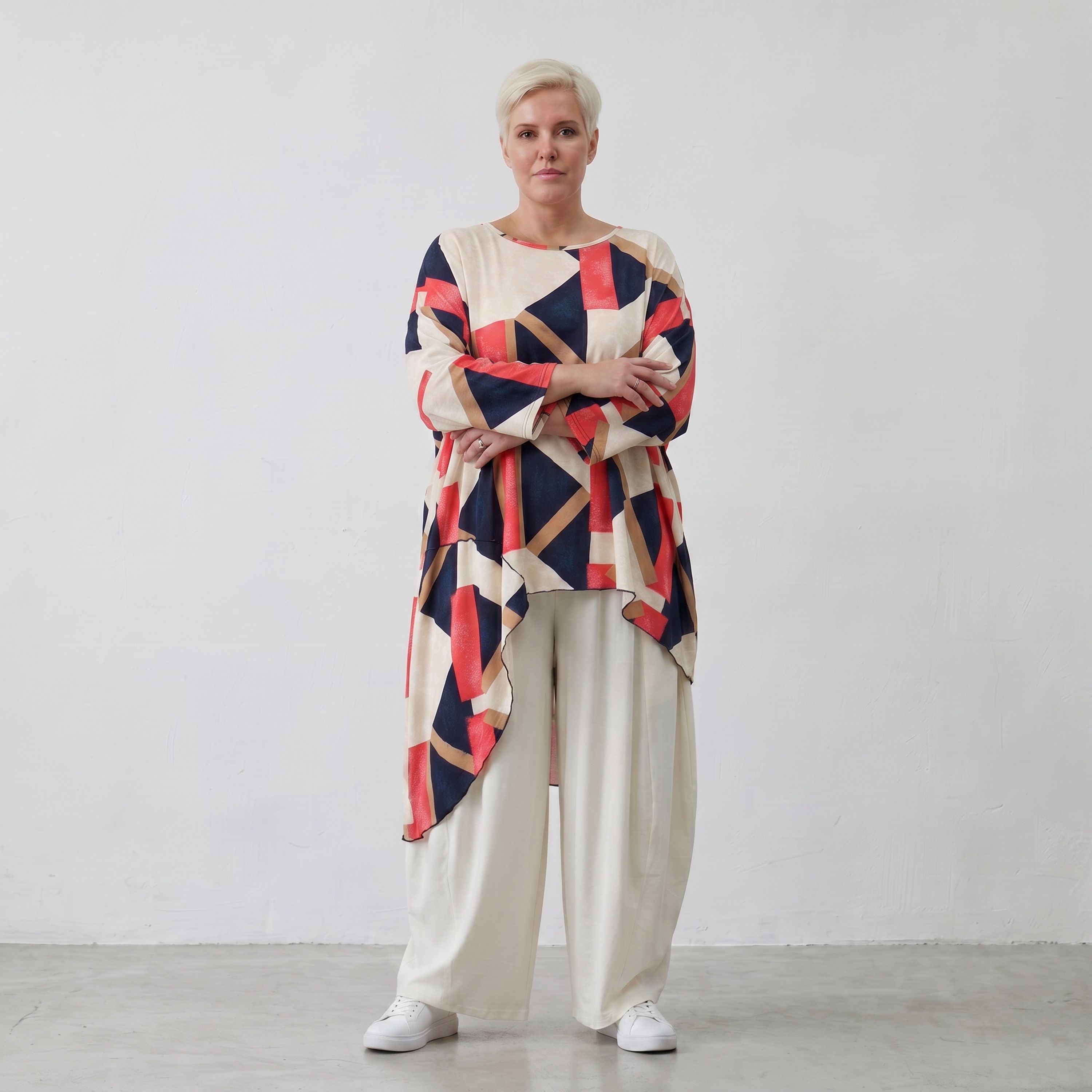 AKH Fashion · Shirt · Nicolle · 7233 · MosaicRed