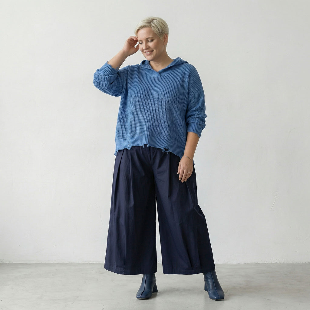AKH Premium 2601 Big Shirt, Jeans Blue