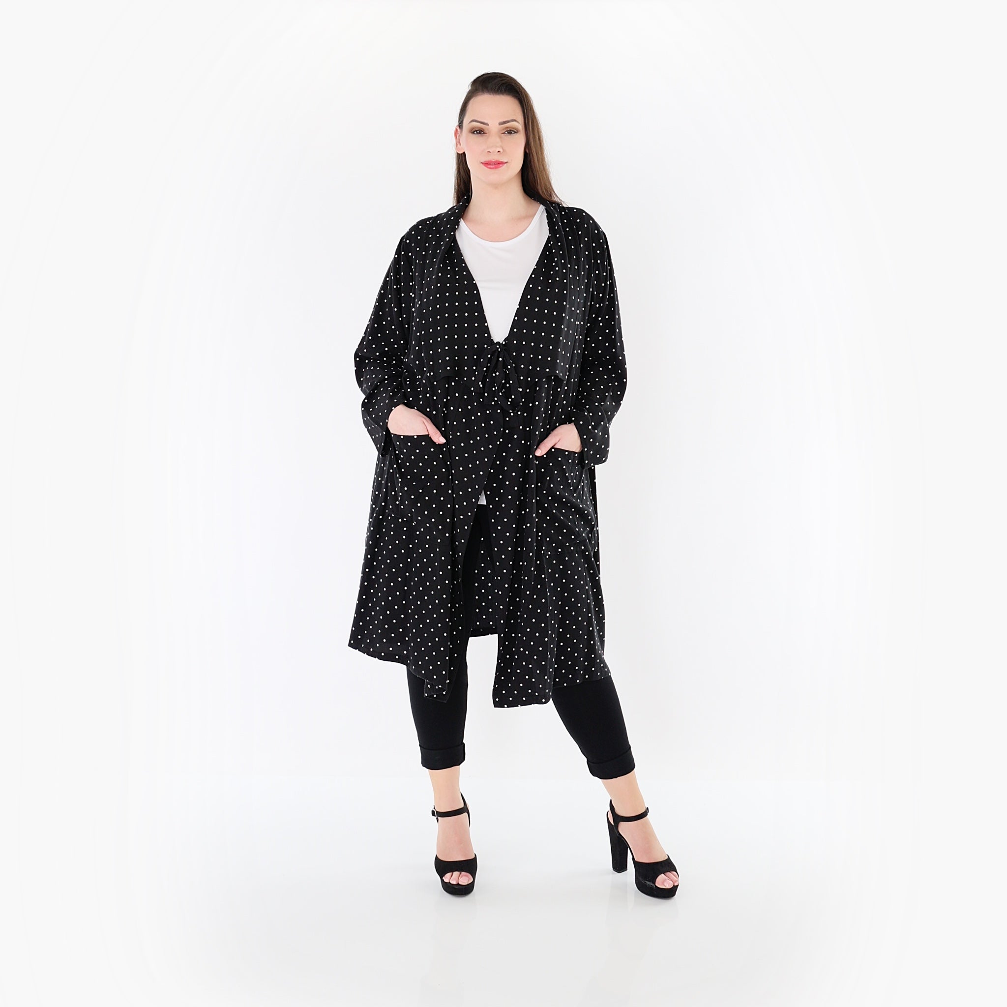AKH Premium 7188 Cardigan, Schwarz-Weiß