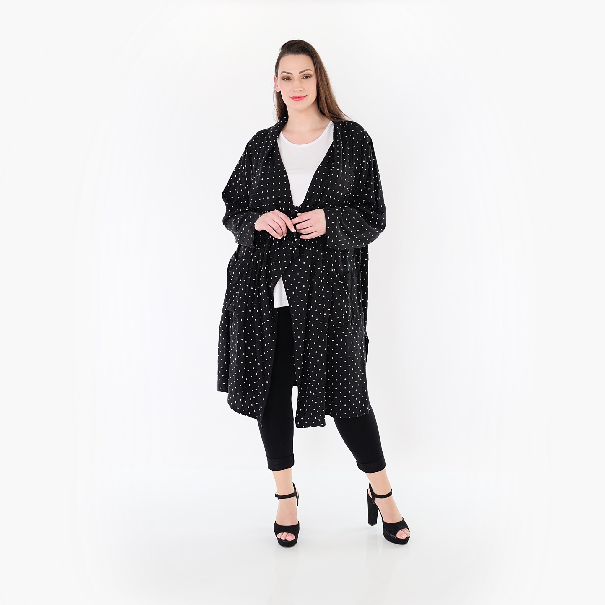 AKH Premium 7188 Cardigan, Schwarz-Weiß