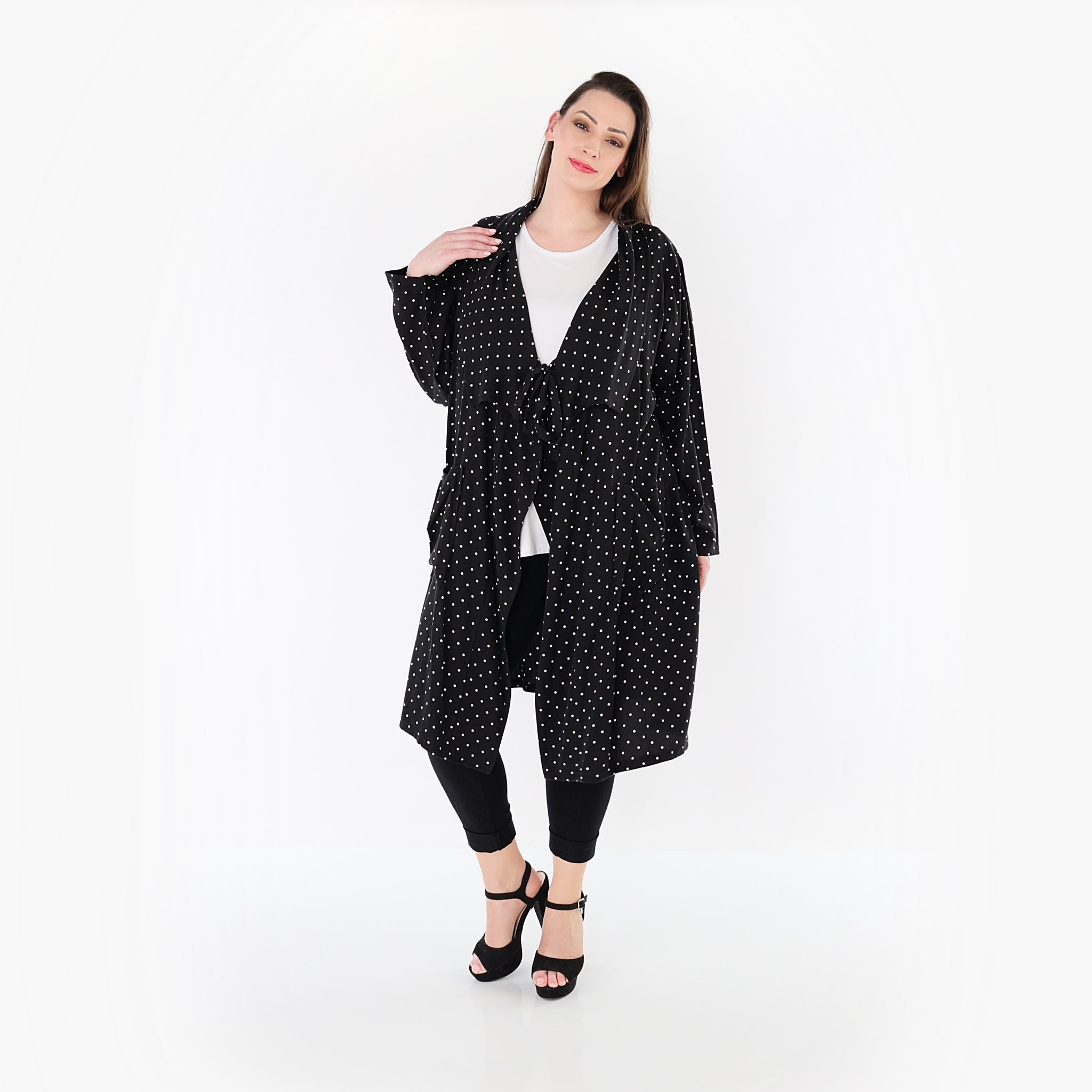 AKH Premium 7188 Cardigan, Schwarz-Weiß