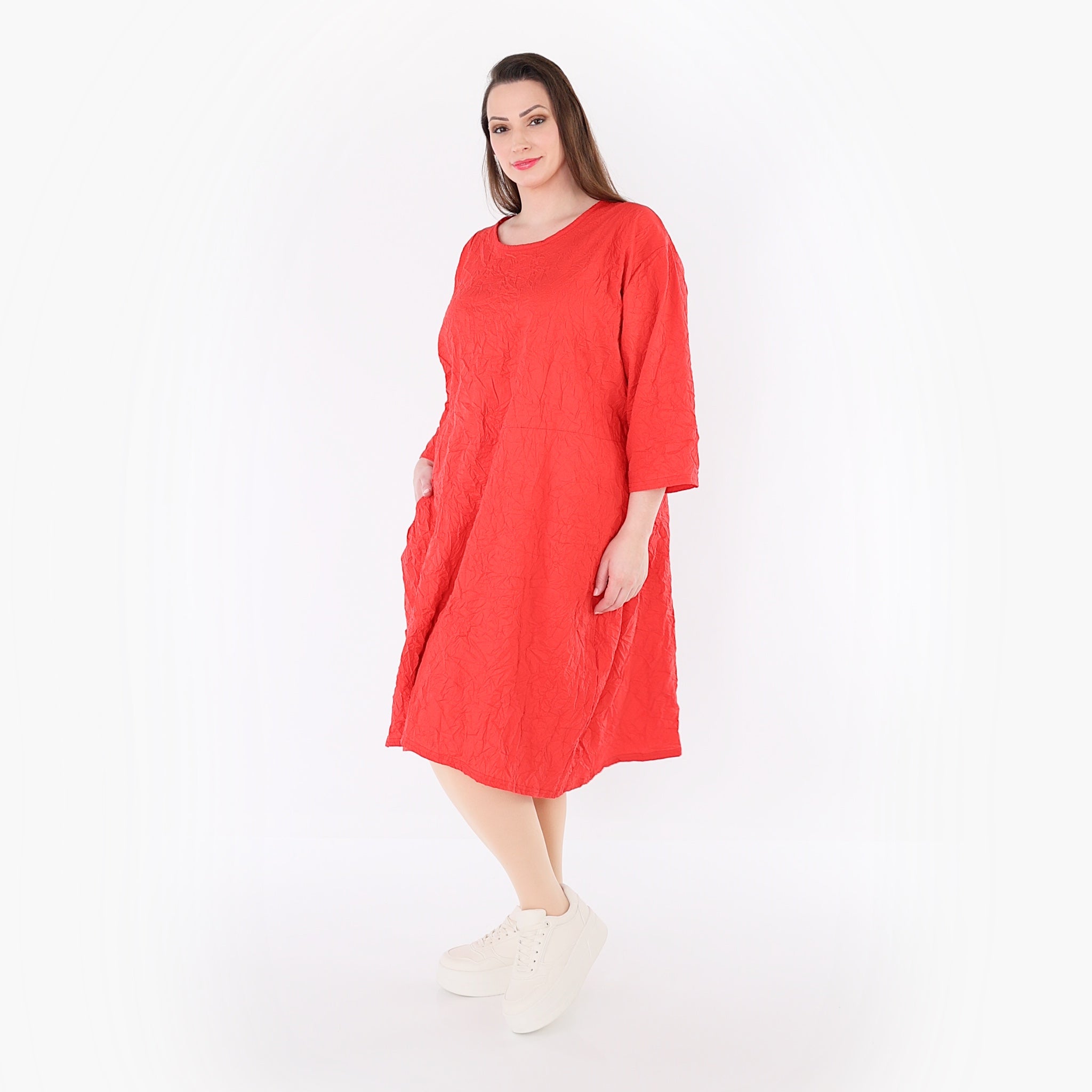 AKH Premium Kleid 7016 Crushed, Rot
