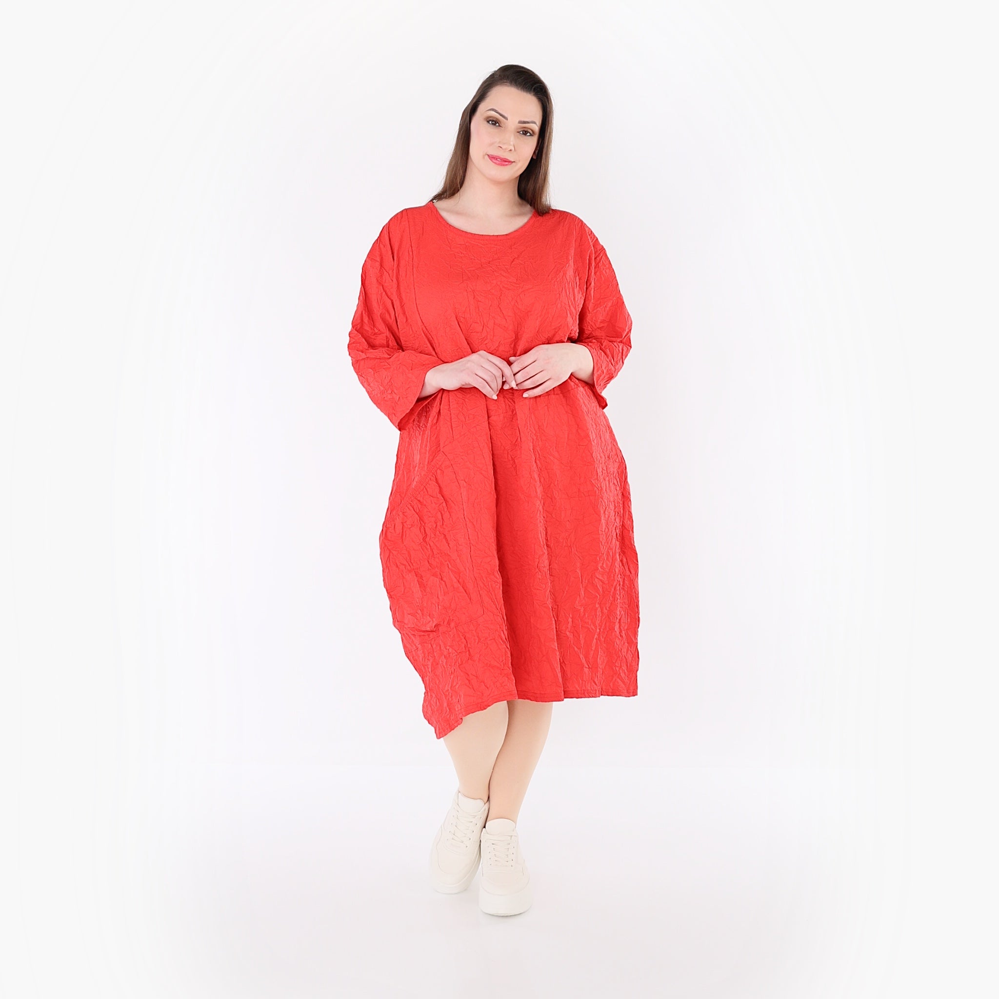 AKH Premium Kleid 7016 Crushed, Rot