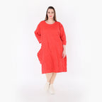 AKH Premium Kleid 7016 Crushed, Rot