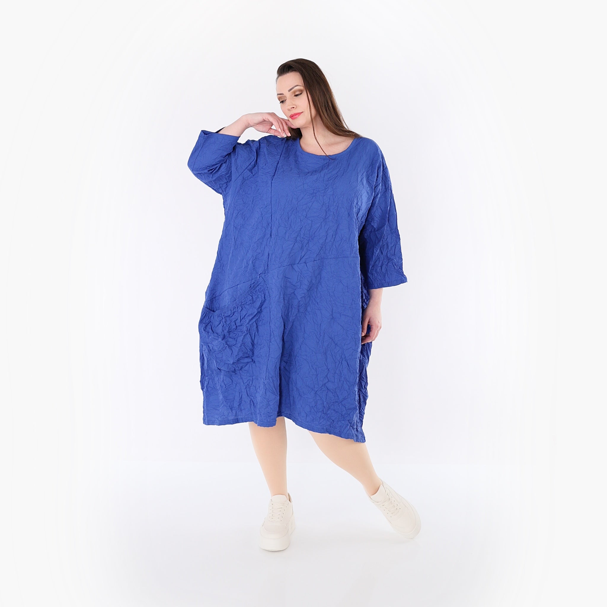 AKH Premium Kleid 7016 Crushed, Royalblau