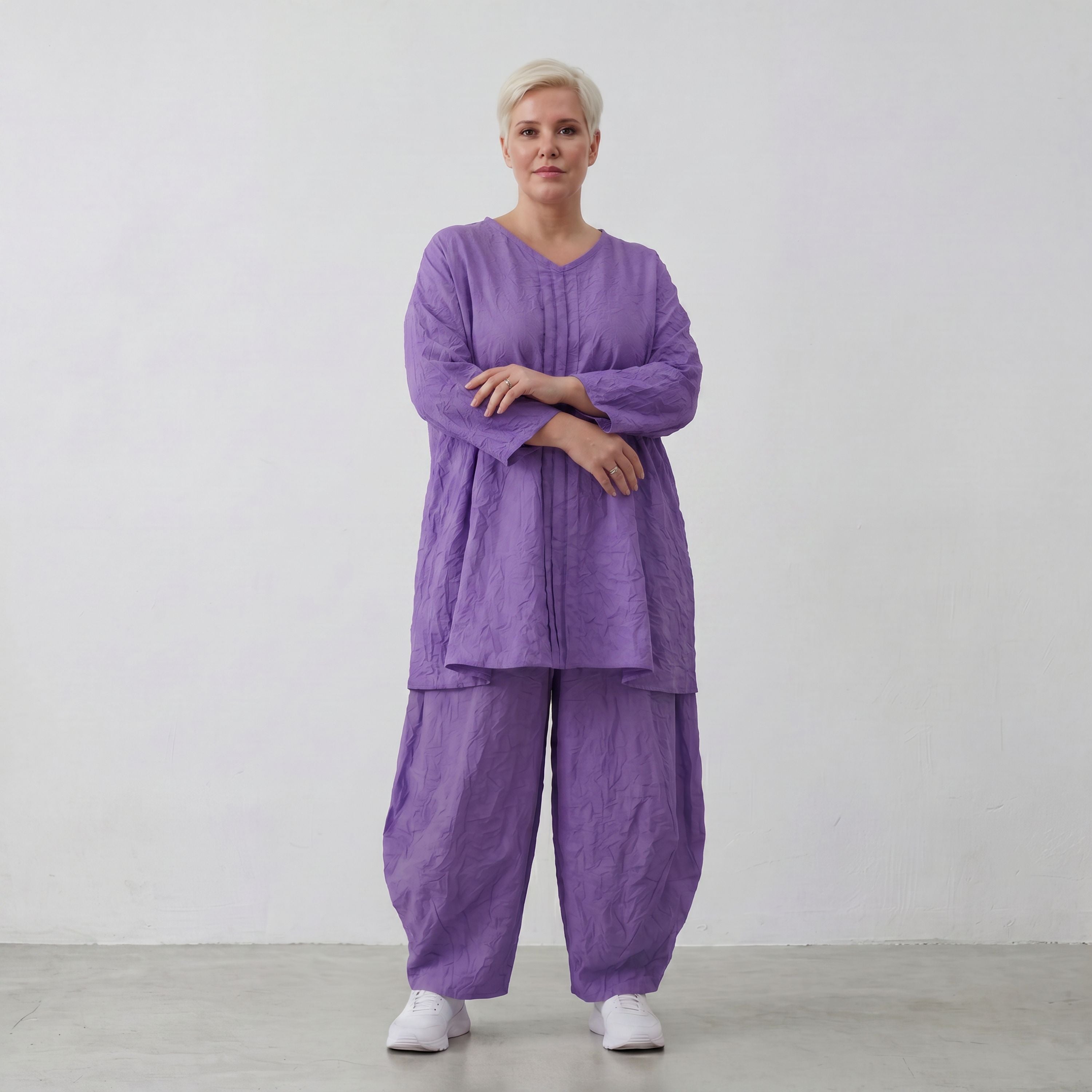 AKH Premium Shirt 7069 Crushed, Lila