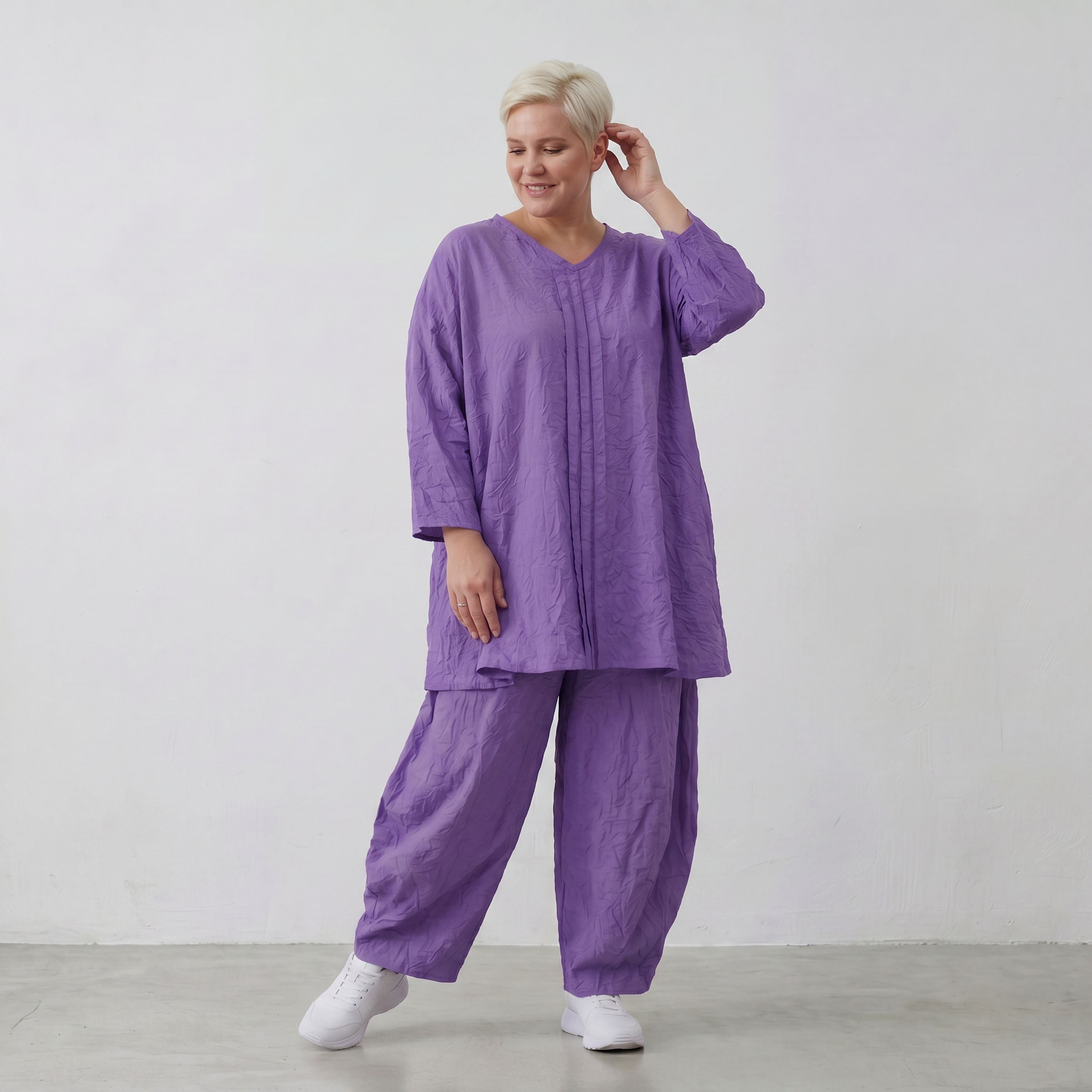 AKH Premium Shirt 7069 Crushed, Lila