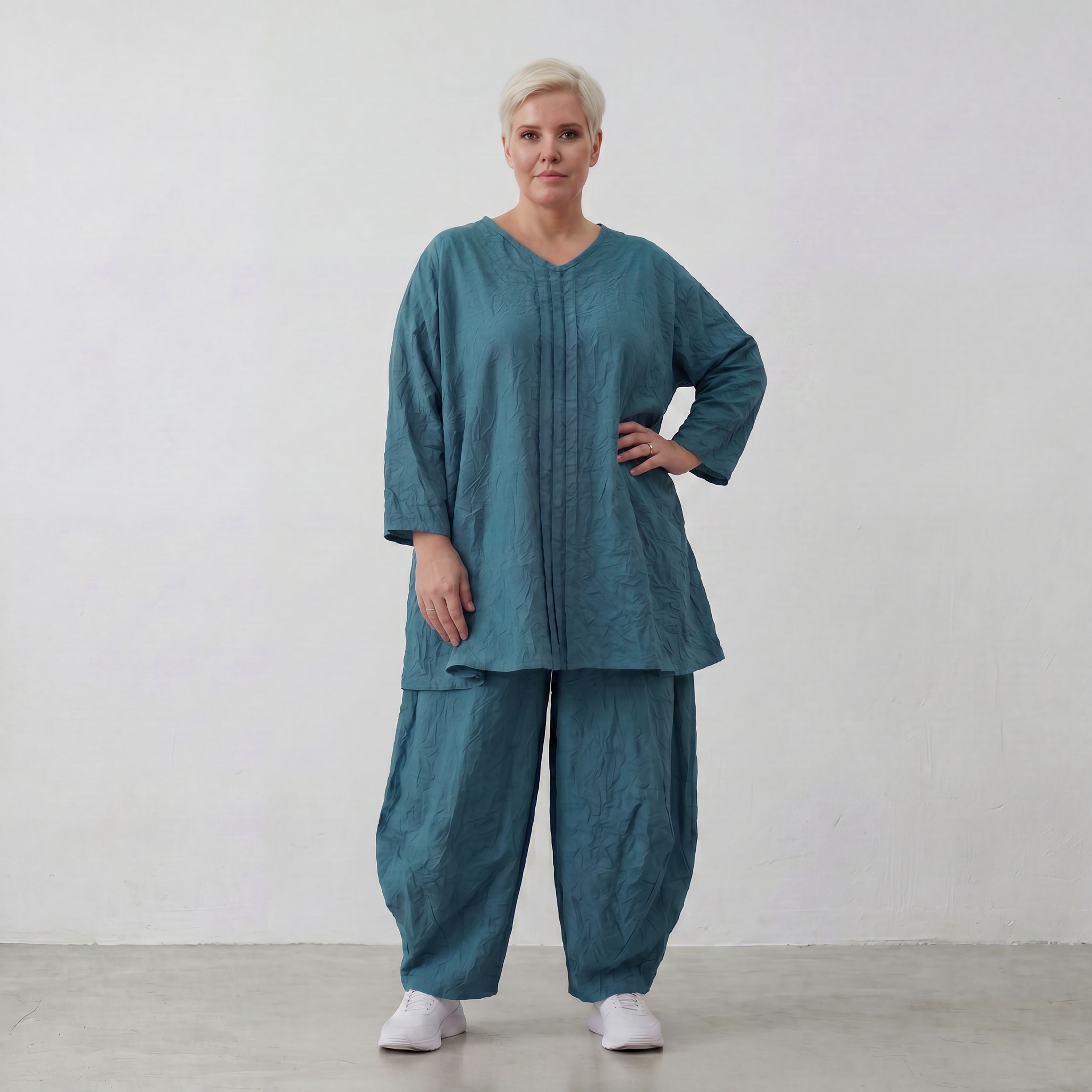 AKH Premium Shirt 7069 Crushed, Tannengrün