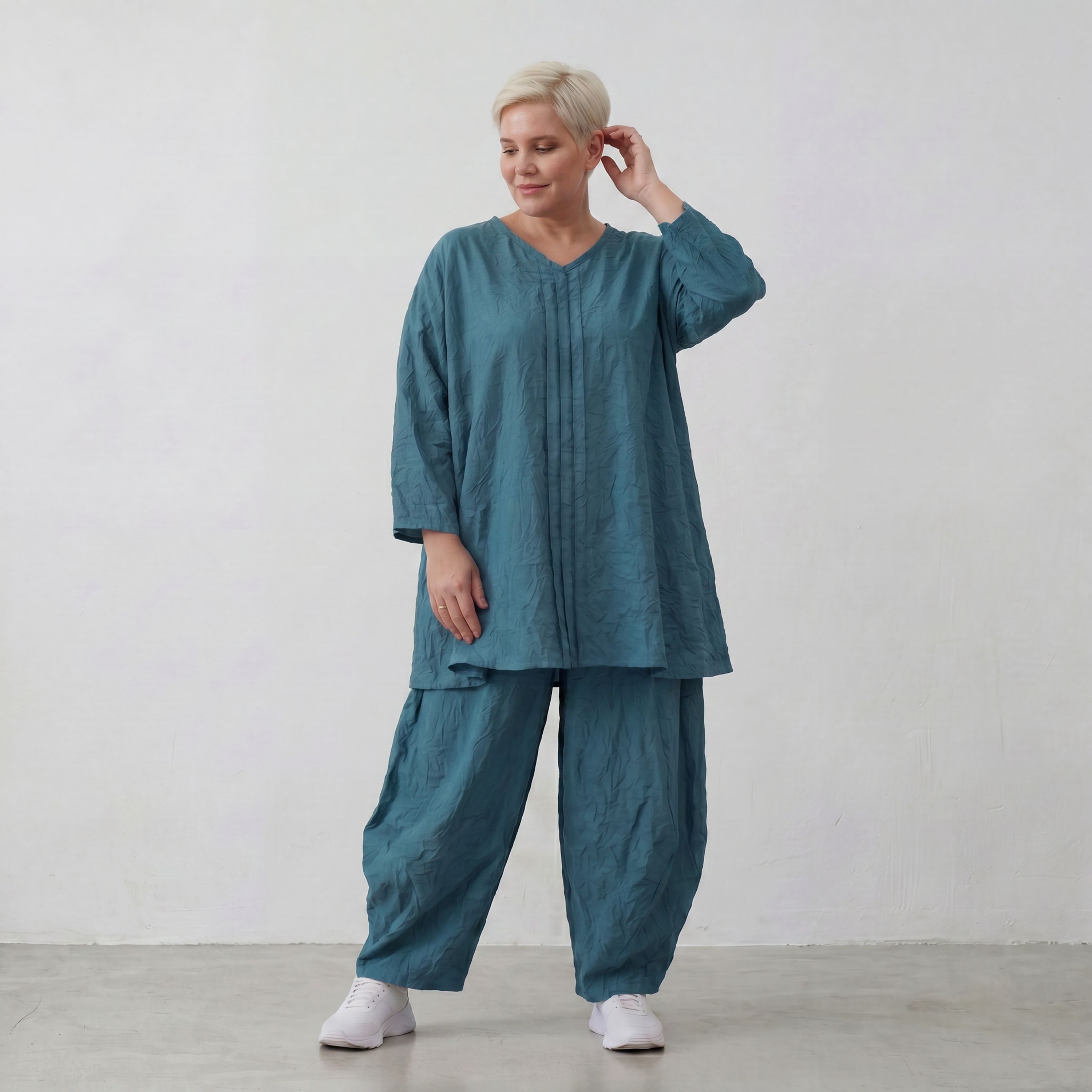 AKH Premium Shirt 7069 Crushed, Tannengrün