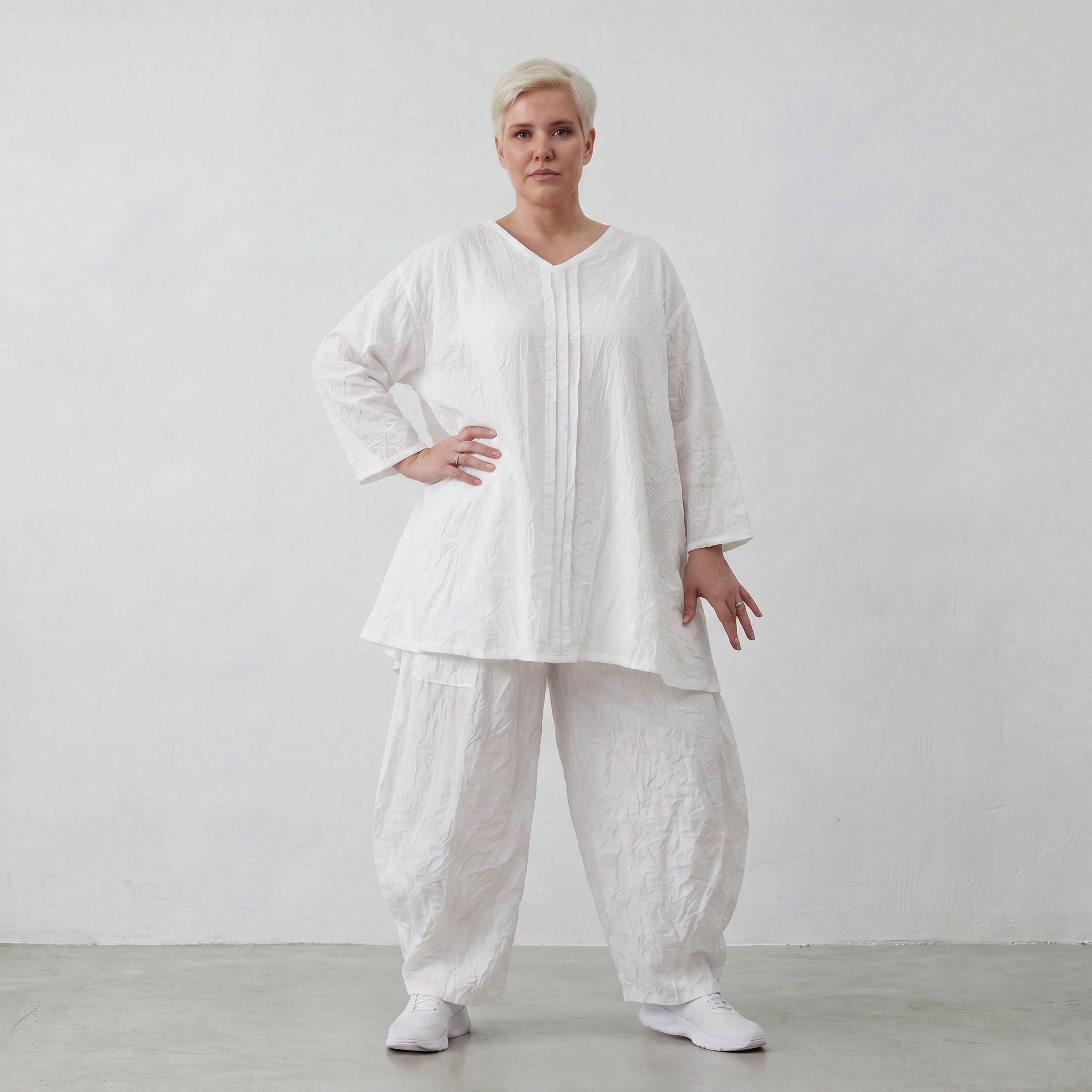 AKH Premium Shirt 7069 Crushed, Weiß