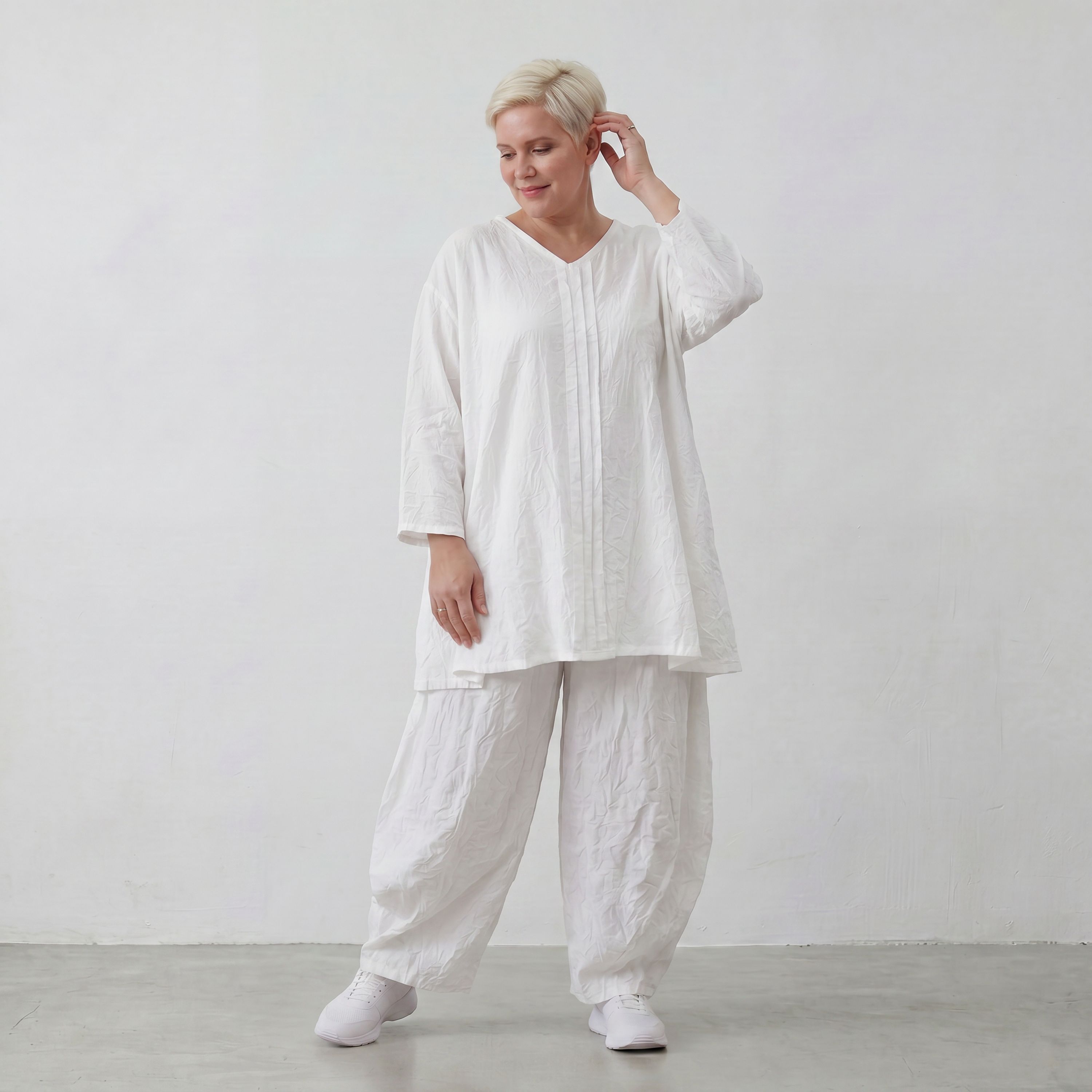 AKH Premium Shirt 7069 Crushed, Weiß