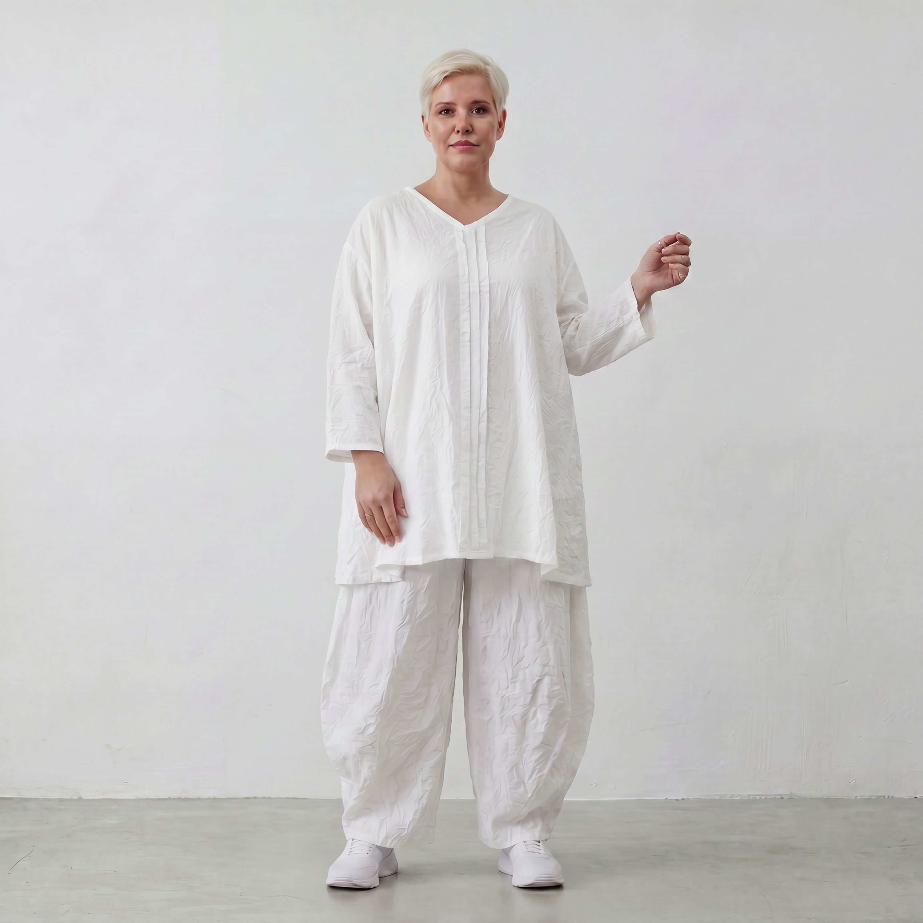 AKH Premium Shirt 7069 Crushed, Weiß