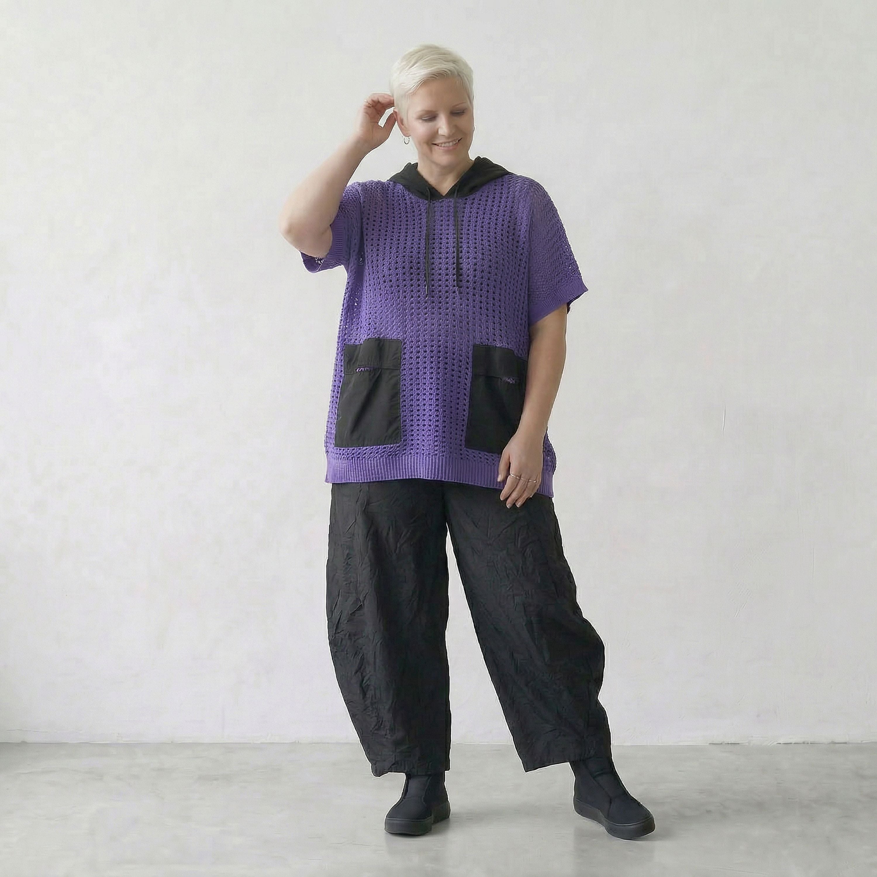AKH Premium Shirt 2612 Cirella, Violett-Schwarz