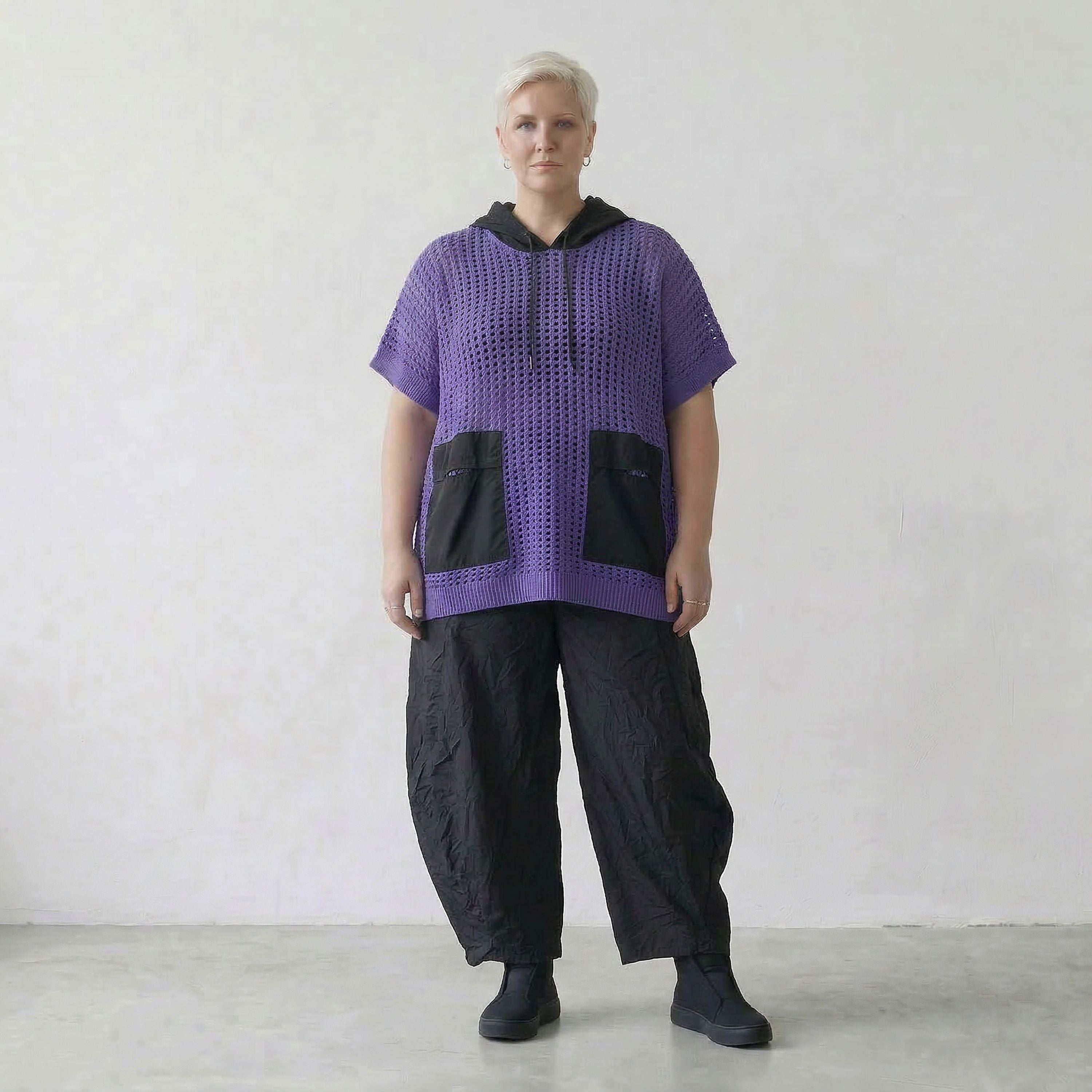 AKH Premium Shirt 2612 Cirella, Violett-Schwarz