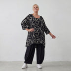 AKH Premium Shirt 593 Rythm, Schwarz-Weiß