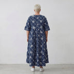 AKH Premium Kleid 7234 BlueDenim, Jeansblau-Weiß