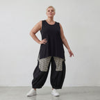 Luftige Ballon-Hose im Baggy Style aus Crinkle-Stoff