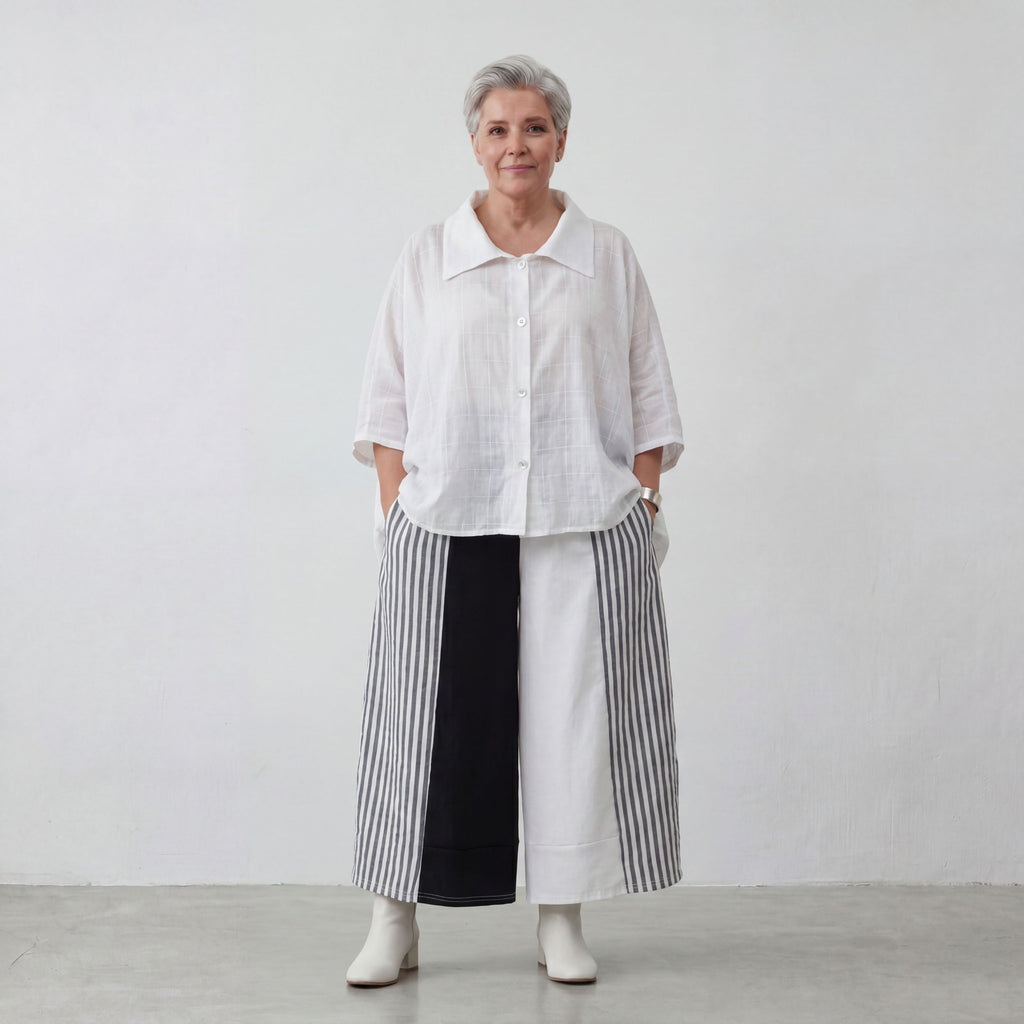 Luftige Damen-Bluse mit Hemdkragen aus feinem Baumwoll-Popeline