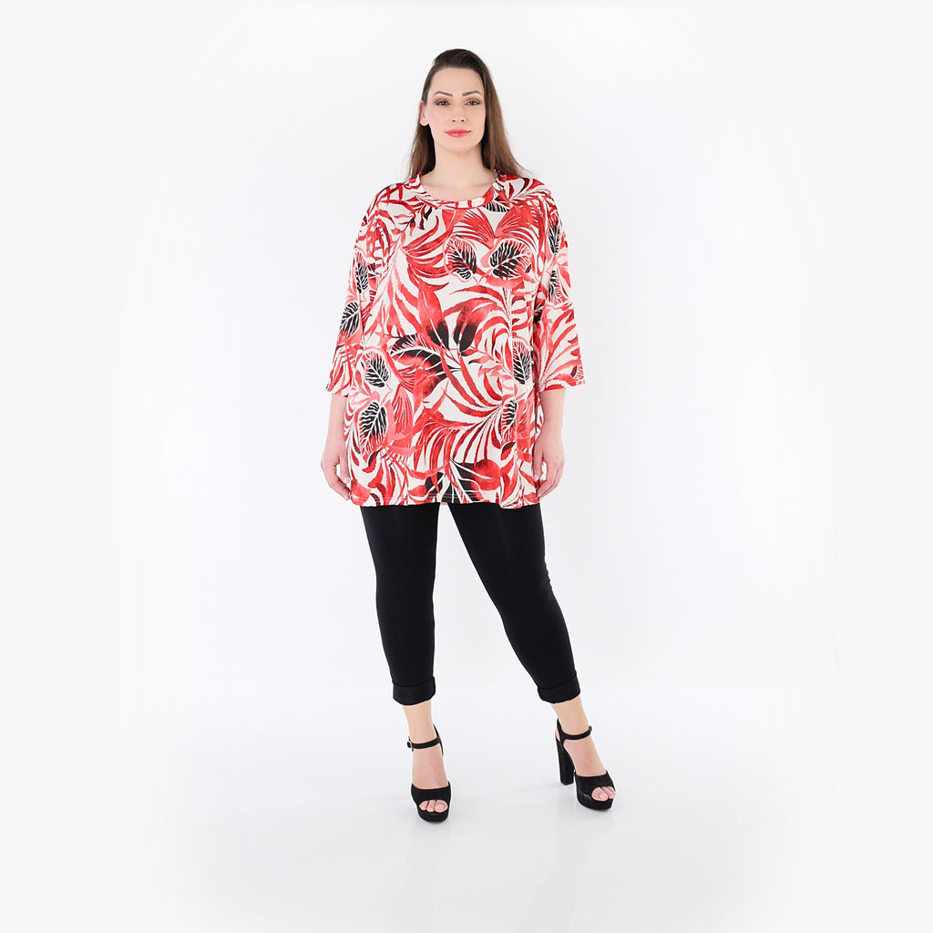 Papita Shirt 7042, Weiß-Rot-Schwarz