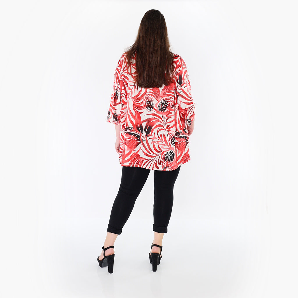 Papita Shirt 7042, Weiß-Rot-Schwarz