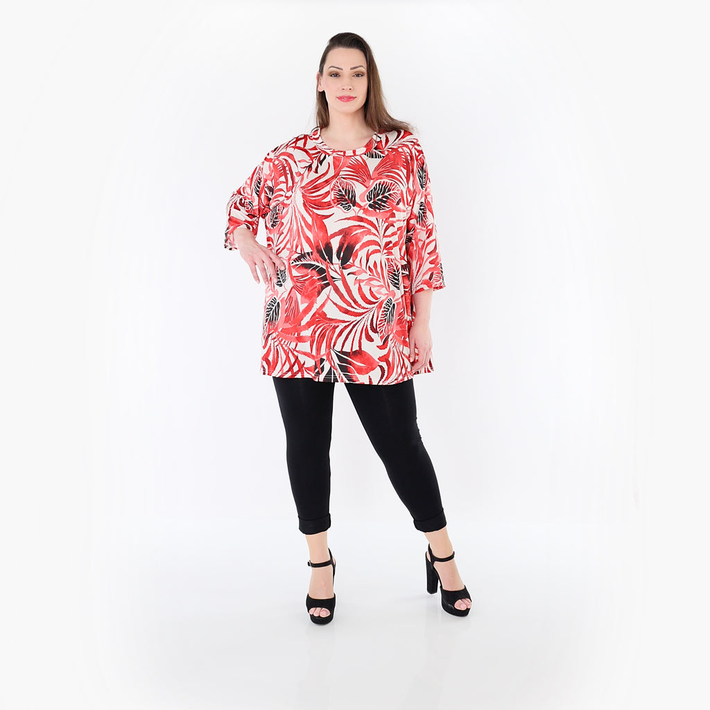 Papita Shirt 7042, Weiß-Rot-Schwarz