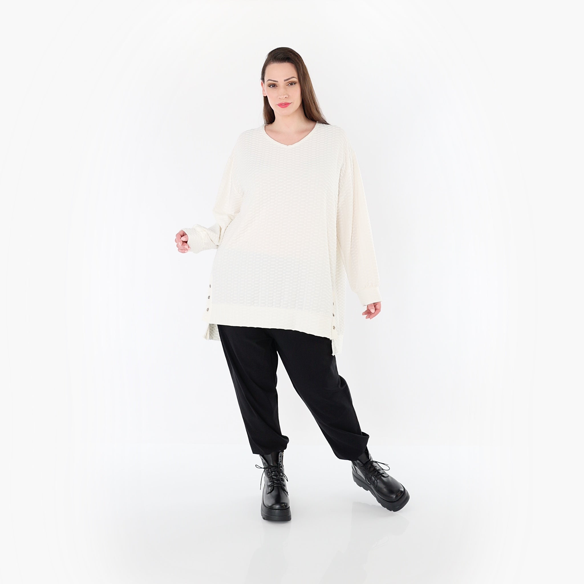 Papita 6988 Oversized Shirt, White