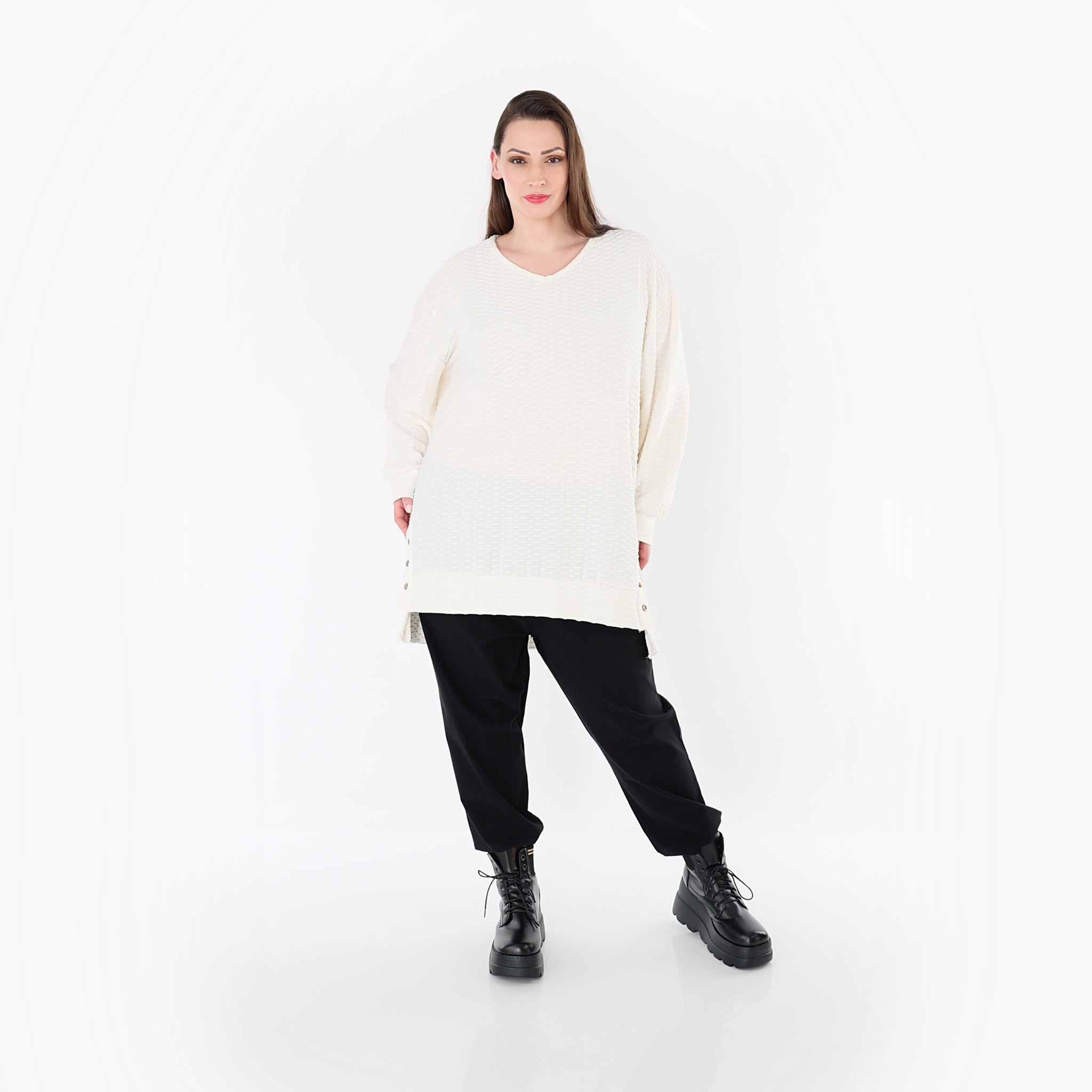 Papita 6988 Oversized Shirt, White