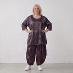 AKH Fashion · Shirt · PlumOrchid · 593 · NoirAbstract