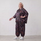 AKH Fashion · Blouse · PlumOrchid · 7092 · NoirAbstract