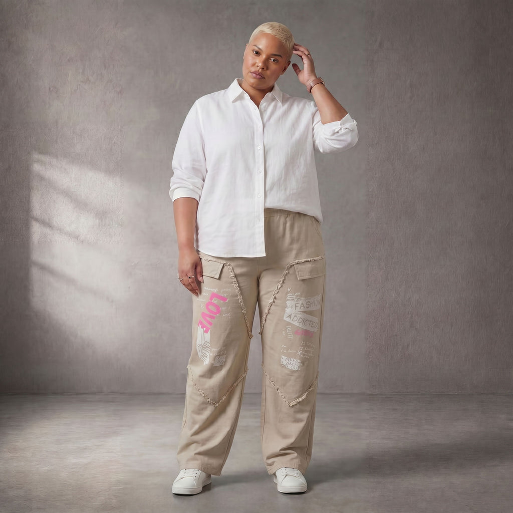 Funky Diva · Trousers · PantsDiva · L6372 · BeigePrint