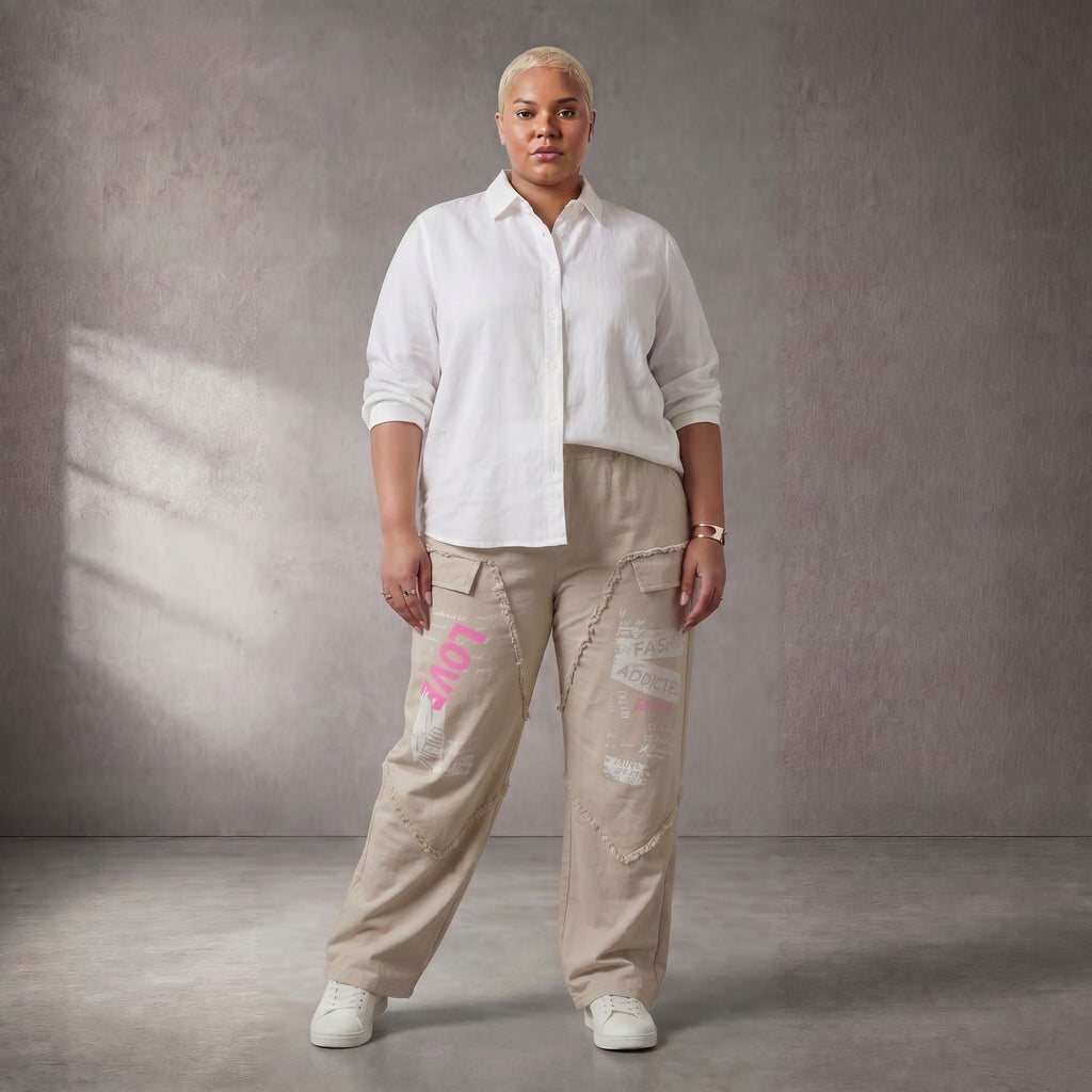 Funky Diva · Trousers · PantsDiva · L6372 · BeigePrint