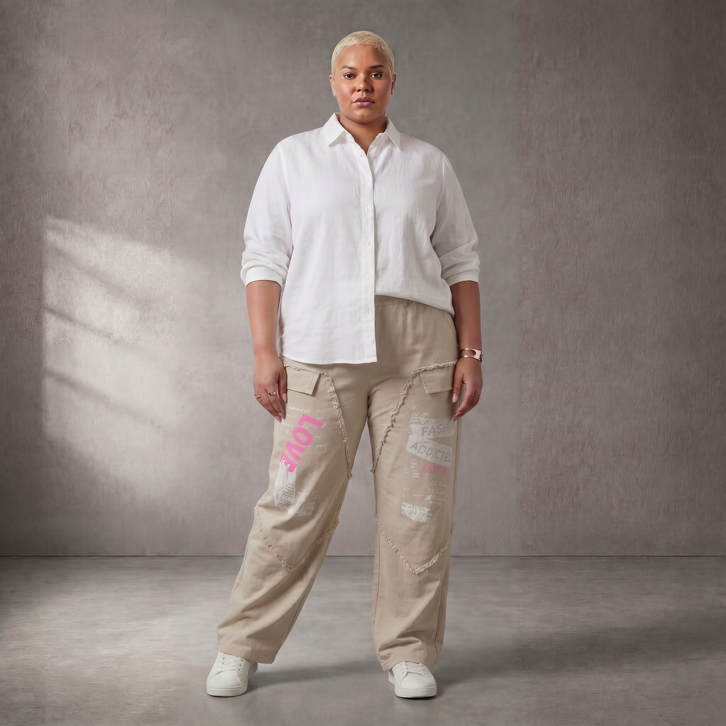 Funky Diva · Trousers · PantsDiva · L6372 · BeigePrint