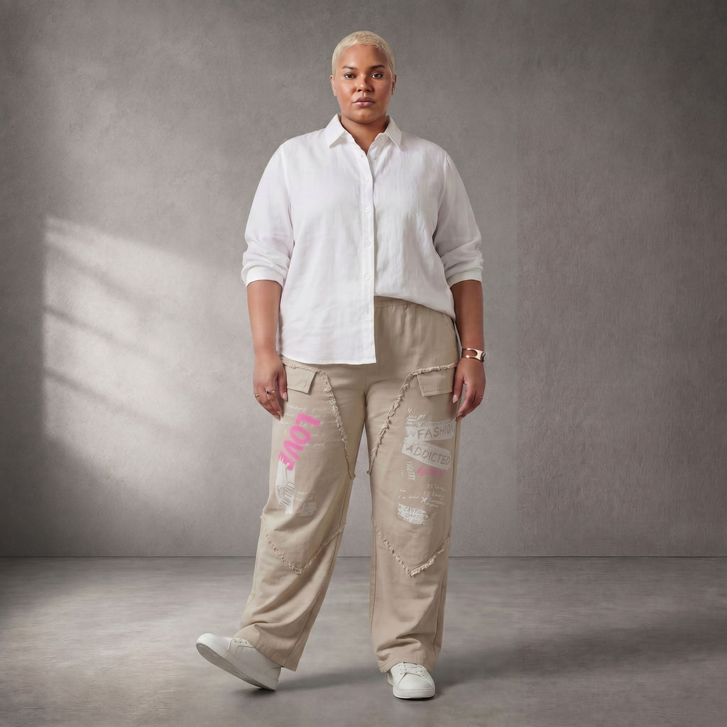 Funky Diva · Trousers · PantsDiva · L6372 · BeigePrint