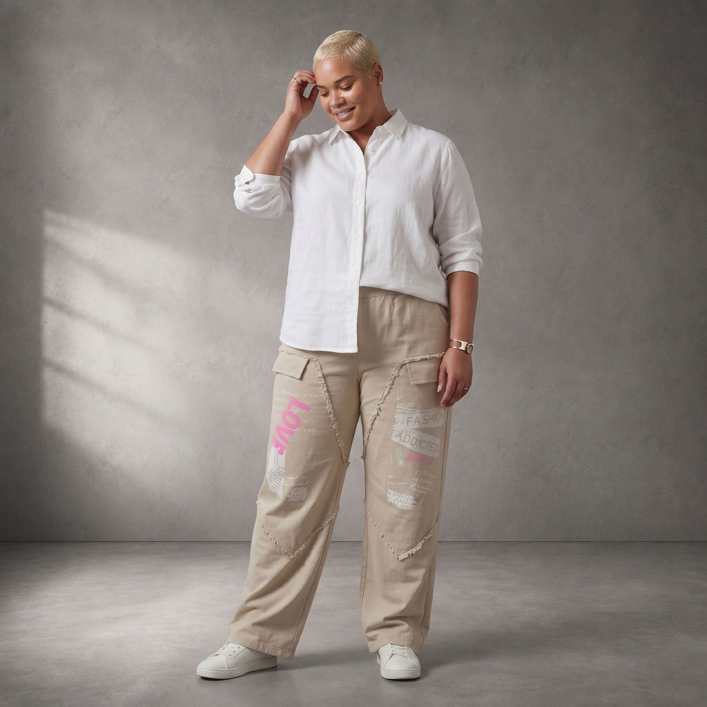 Funky Diva · Trousers · PantsDiva · L6372 · BeigePrint