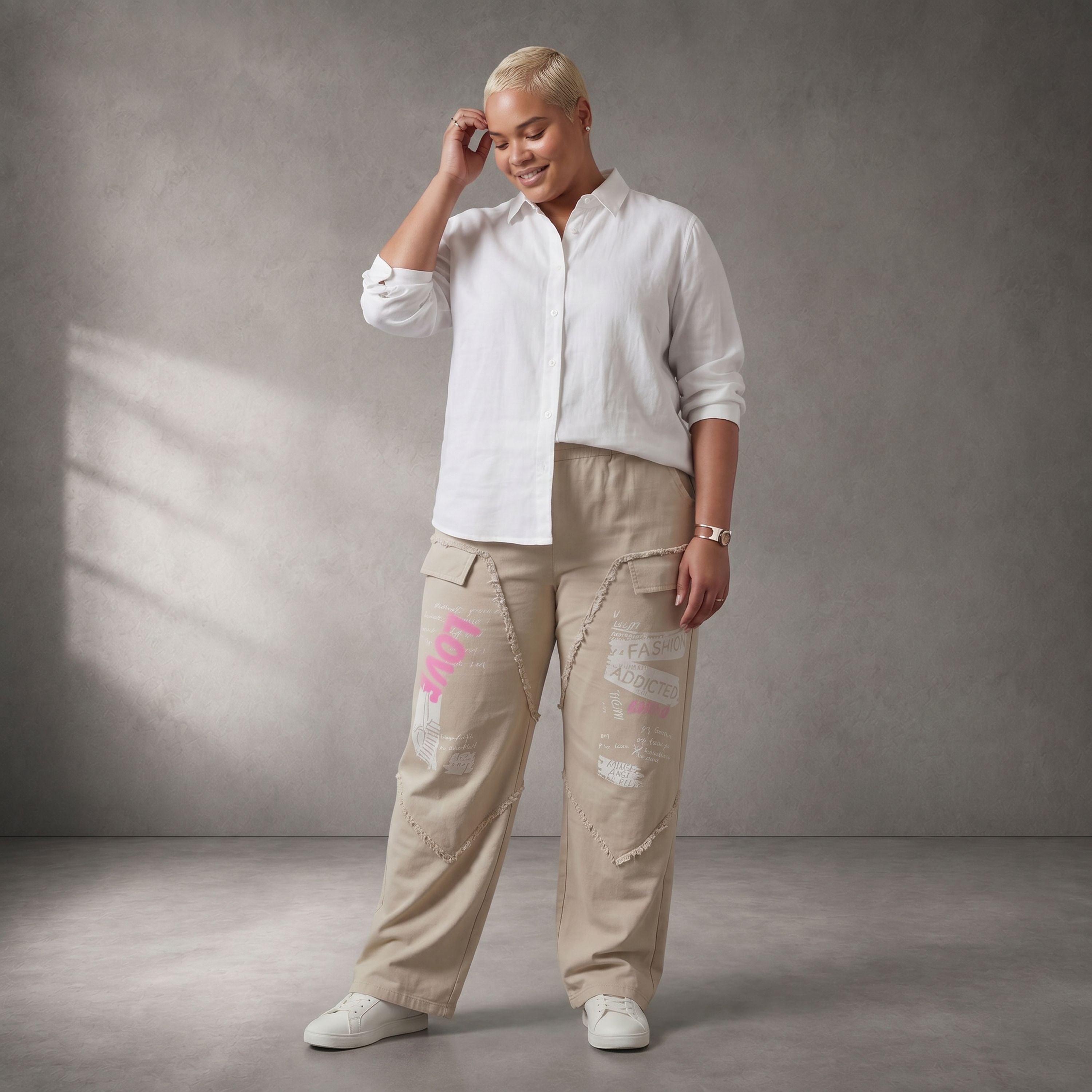 Funky Diva · Trousers · PantsDiva · L6372 · BeigePrint